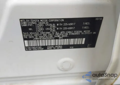 2017 Toyota Rav4 Xle from USA, damaged, VIN JTMRFREV8HD203012